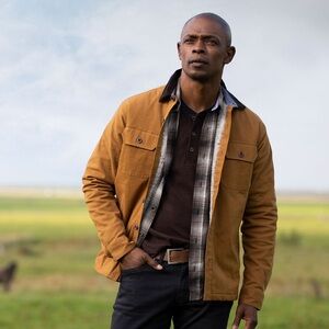 Tailor Vintage Canvas Shirt Barn Chore Jacket Sherpa Brown Corduroy Men’s Medium